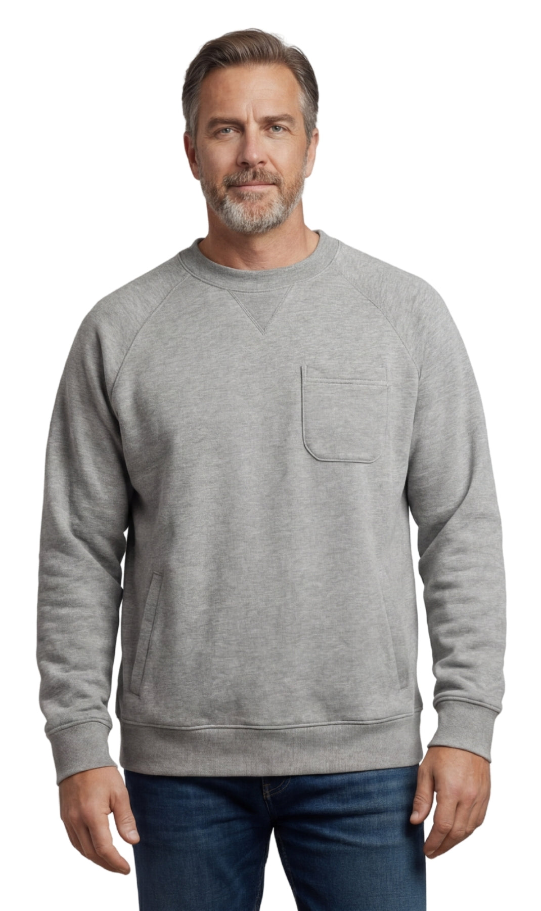 Men's 3-Pocket Fleece Sweatshirt with Raglan Seams - Fabs things