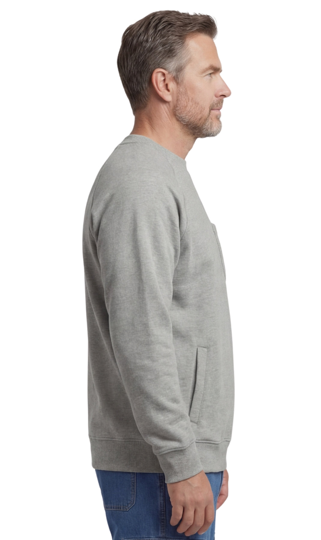 Men's 3-Pocket Fleece Sweatshirt with Raglan Seams - Fabs things