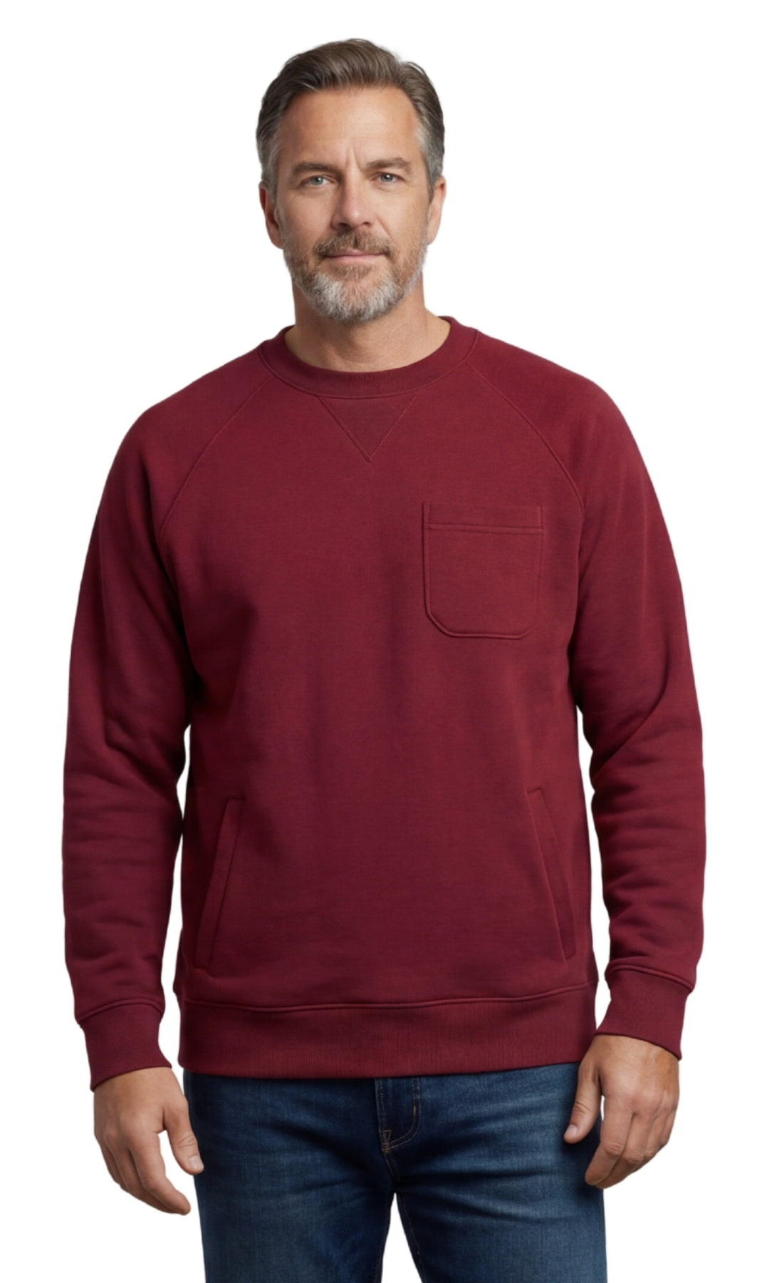 Men's 3-Pocket Fleece Sweatshirt with Raglan Seams - Fabs things
