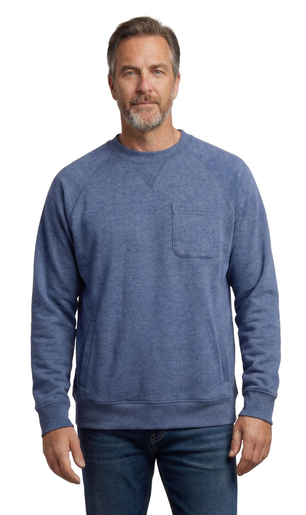 Men's 3-Pocket Fleece Sweatshirt with Raglan Seams - Fabs things