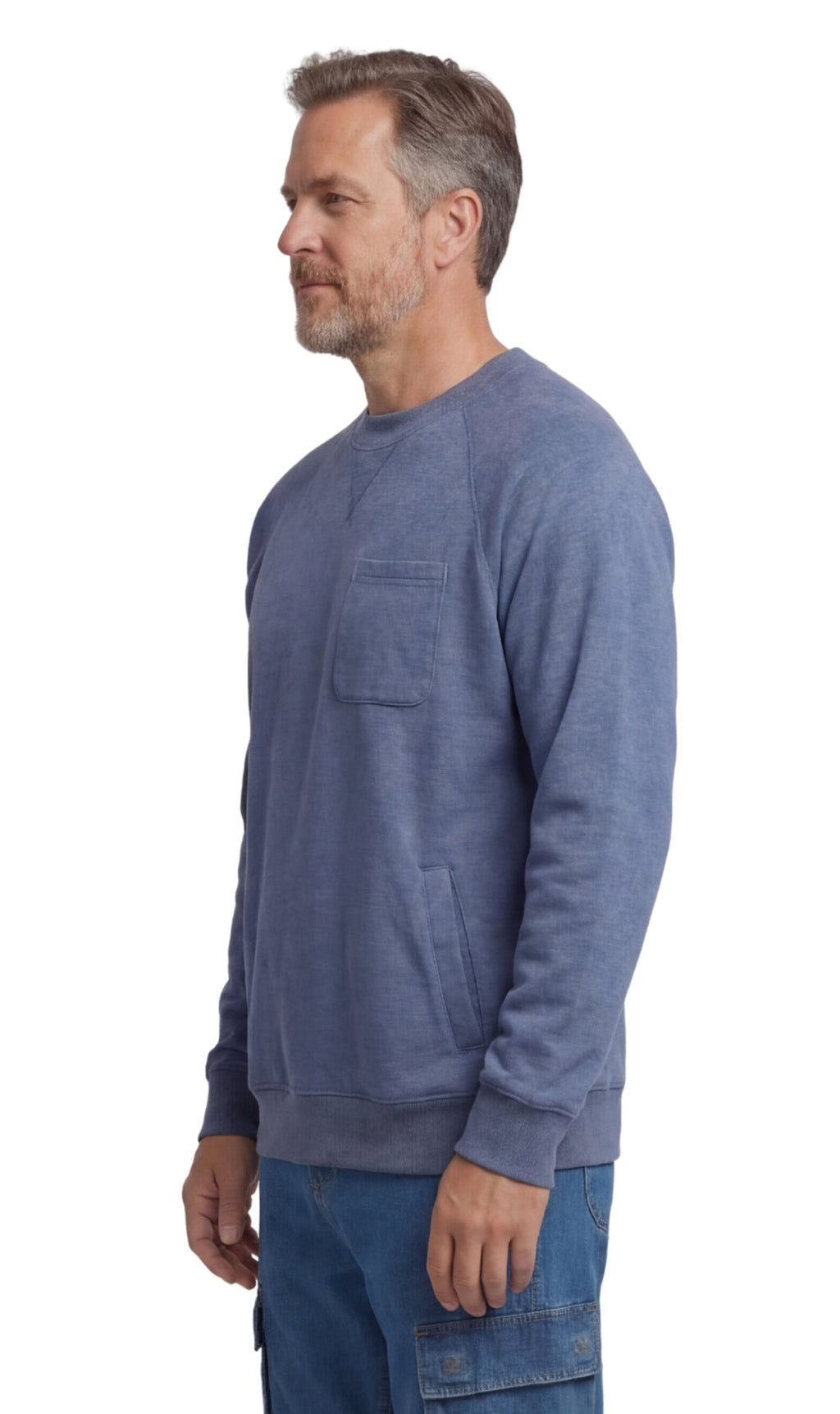 Men's 3-Pocket Fleece Sweatshirt with Raglan Seams - Fabs things
