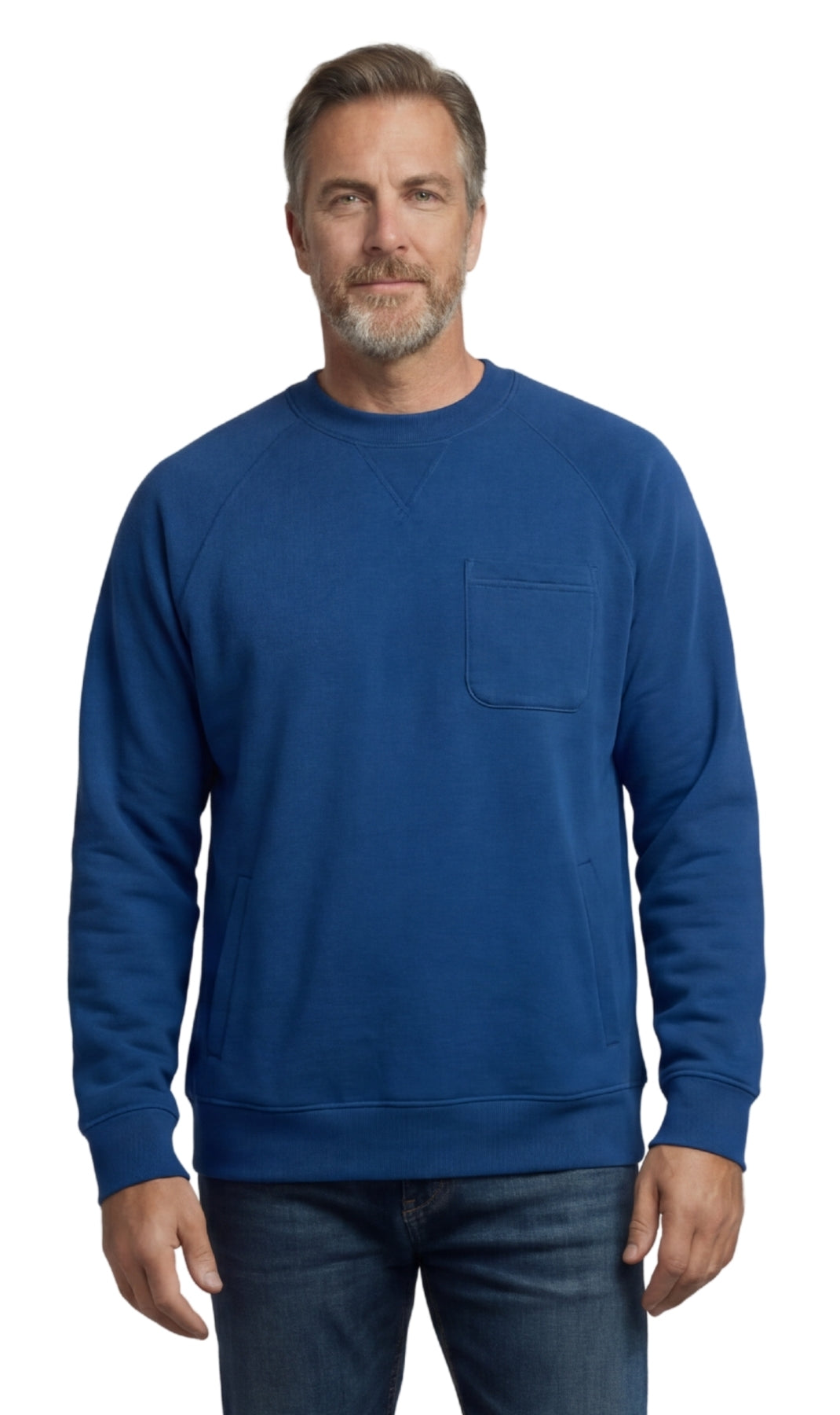 Men's 3-Pocket Fleece Sweatshirt with Raglan Seams - Fabs things