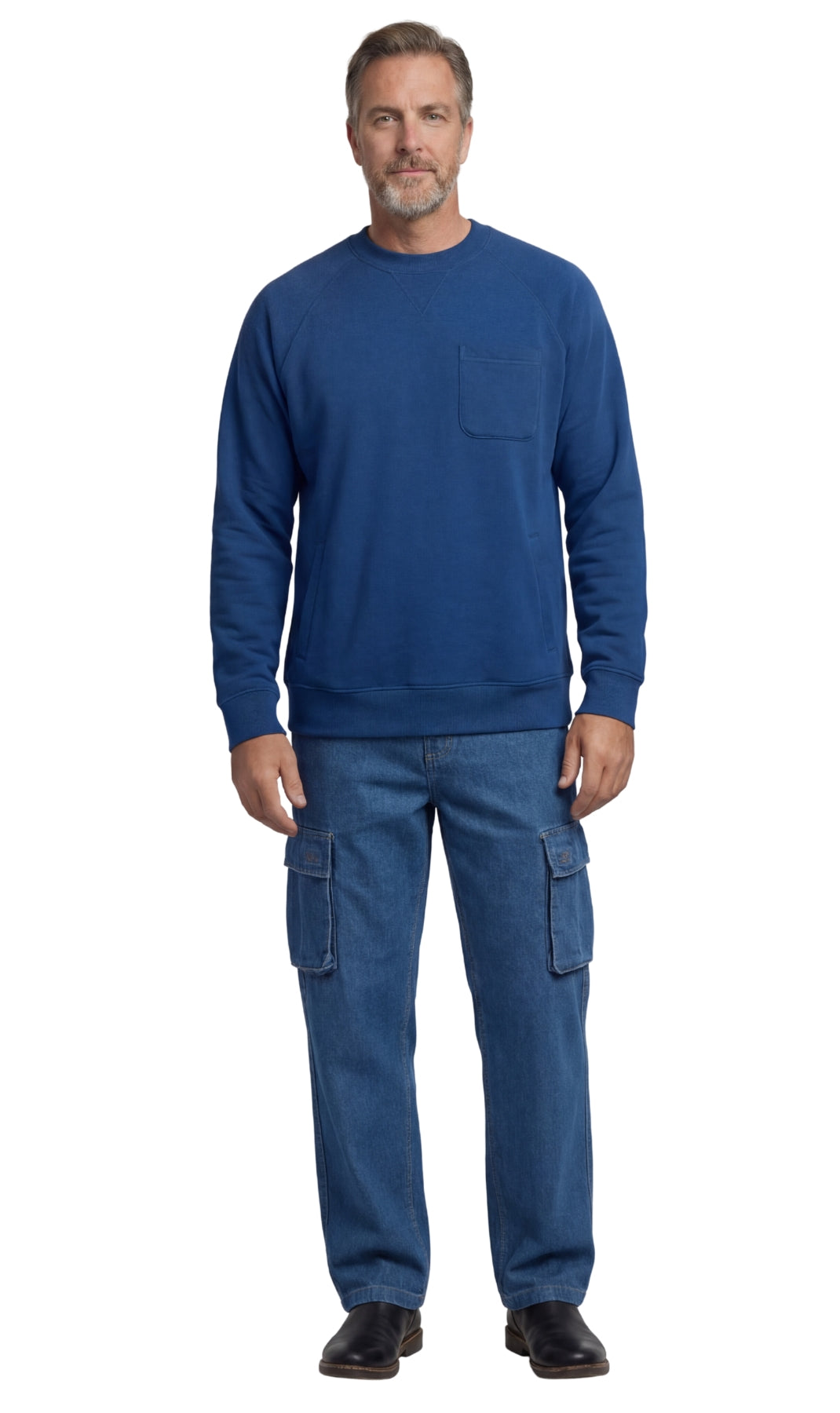 Men's 3-Pocket Fleece Sweatshirt with Raglan Seams - Fabs things