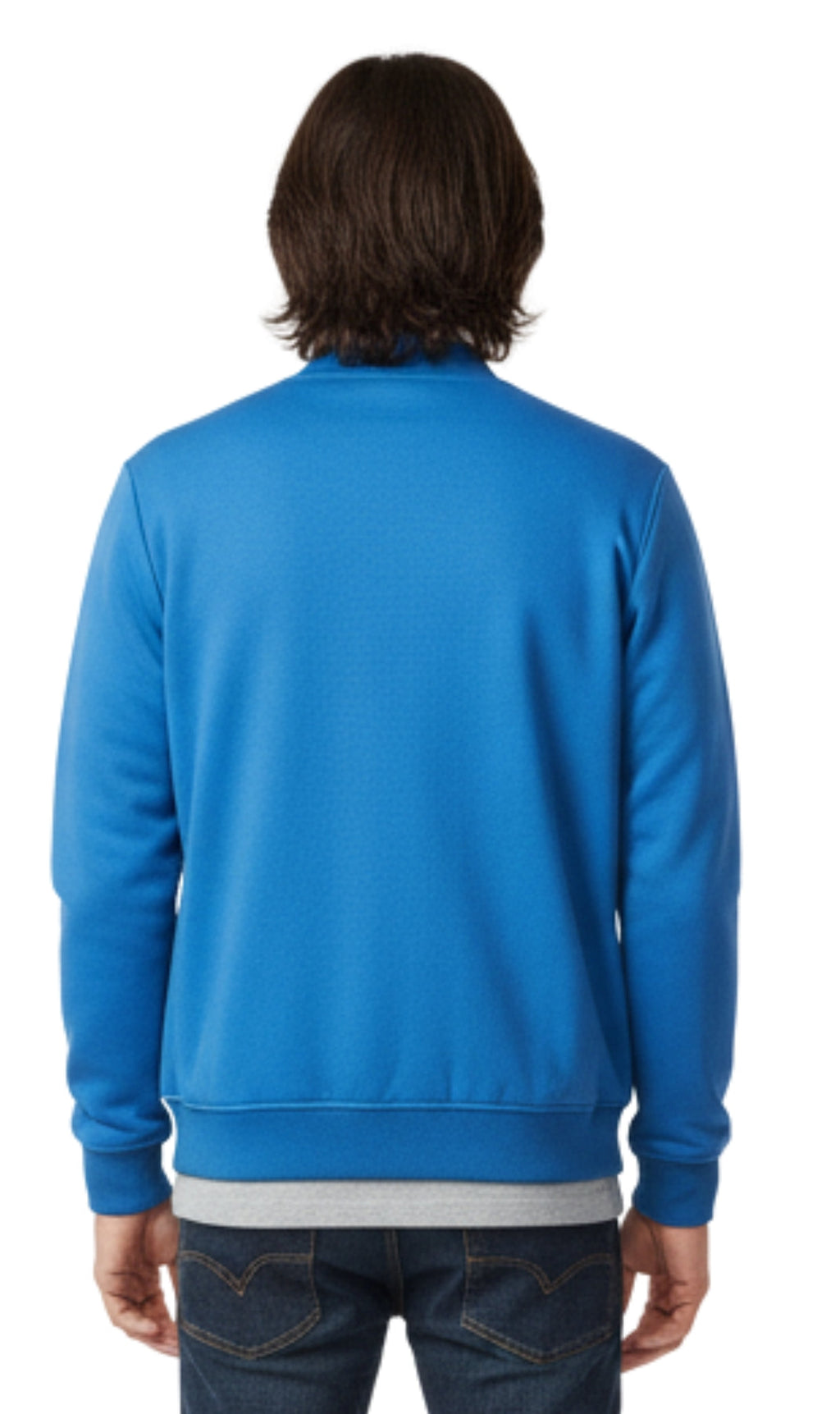 Men's Zip-Up Baseball Fleece Jacket — Lightweight Cotton Blend - Fabs things