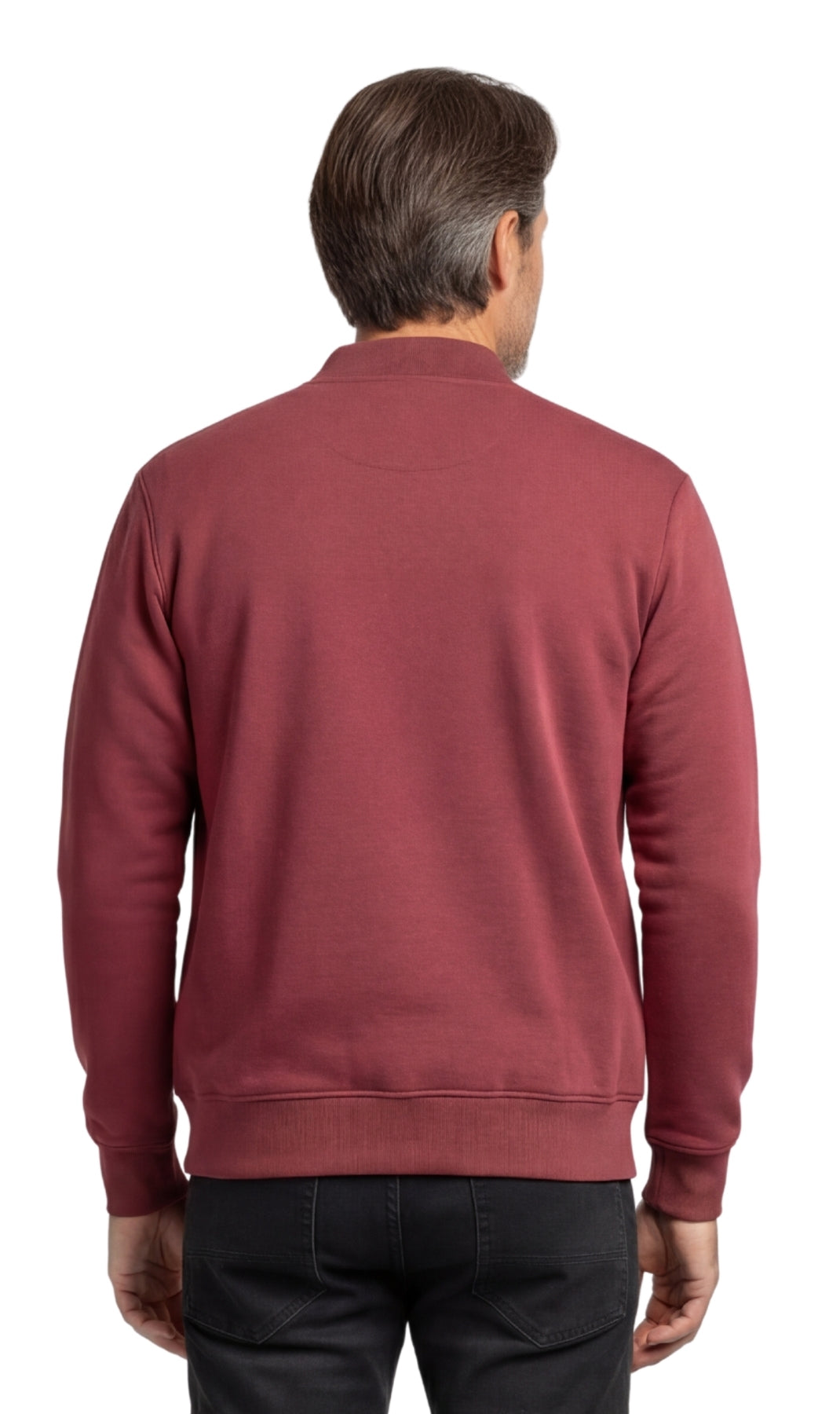 Men's Zip-Up Baseball Fleece Jacket — Lightweight Cotton Blend - Fabs things