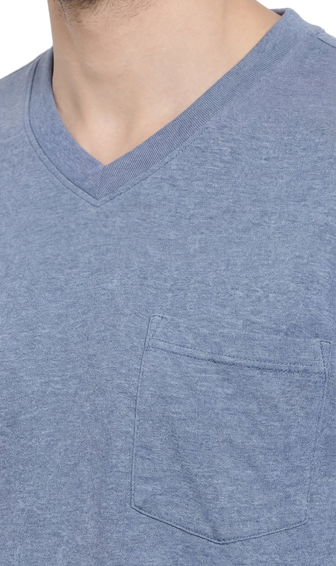 Men's Heavyweight Short Sleeve V-Neck T-Shirt with Chest Pocket - Fabs things