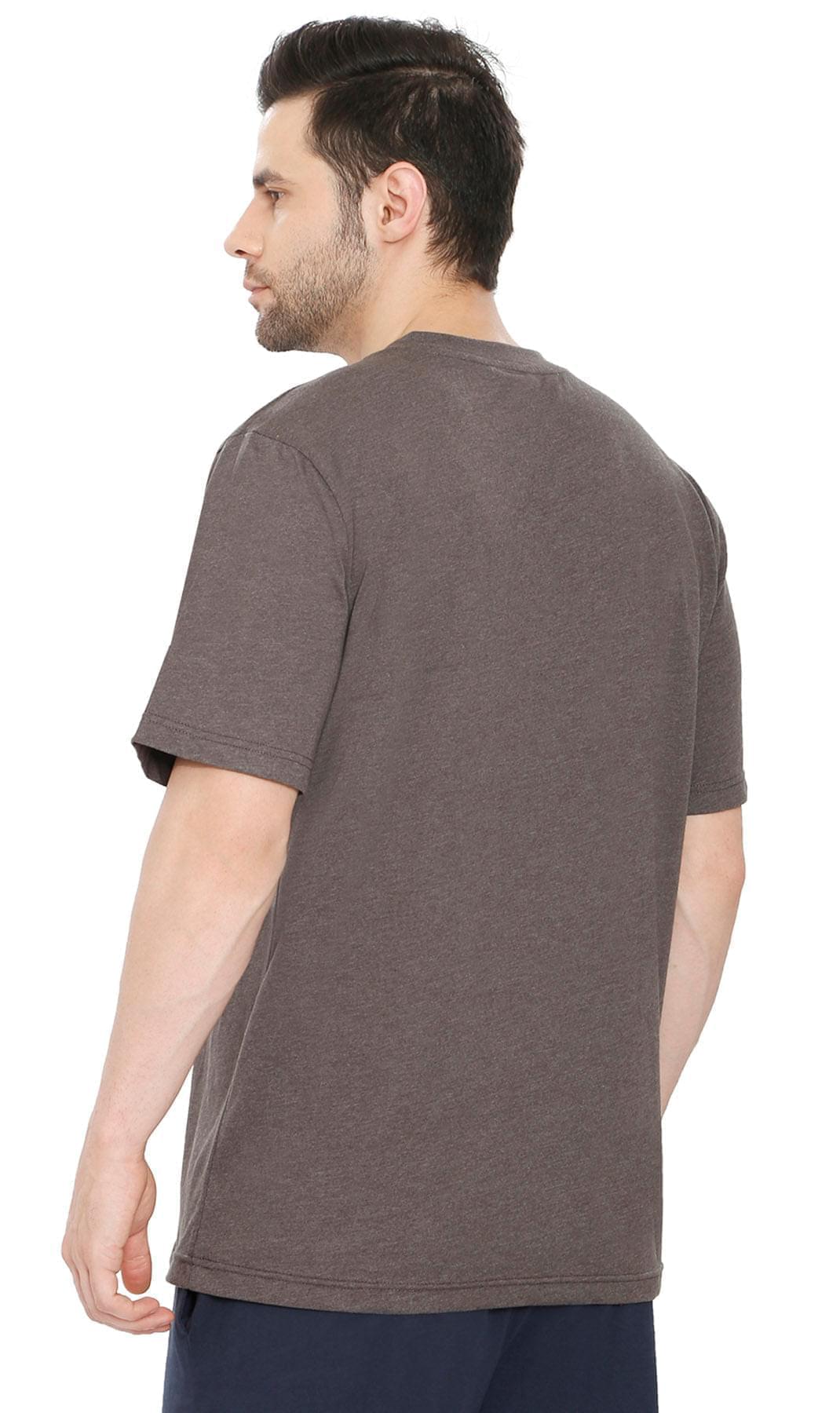 Men's Heavyweight Short Sleeve V-Neck T-Shirt with Chest Pocket - Fabs things
