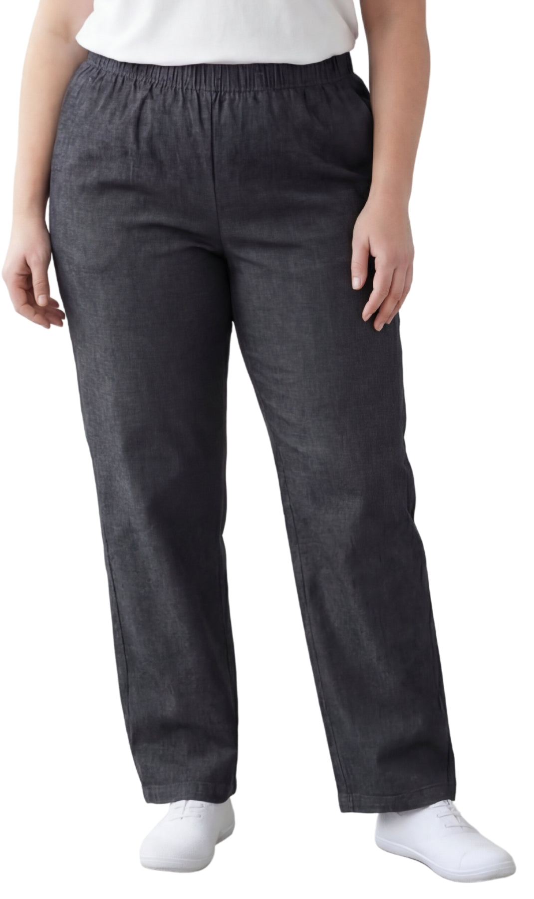 Women's Lightweight Pull-On Denim Jeans — Elastic Waist No Zipper - Fabs things