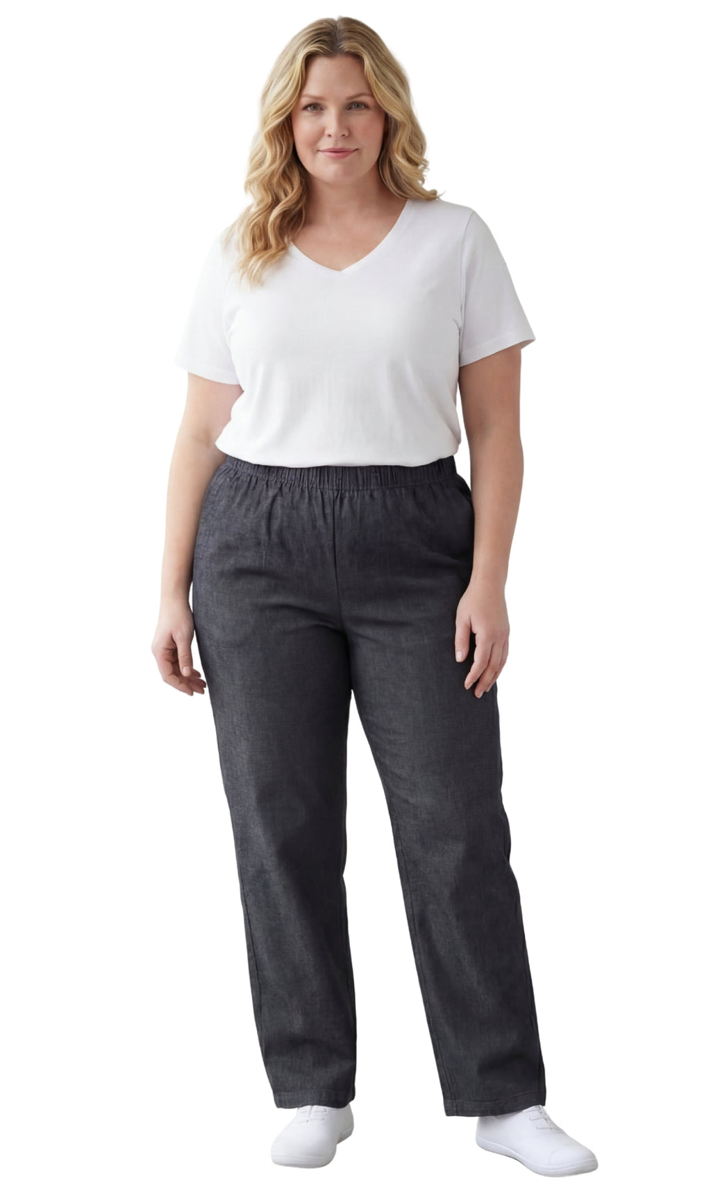 Women's Lightweight Pull-On Denim Jeans — Elastic Waist No Zipper - Fabs things