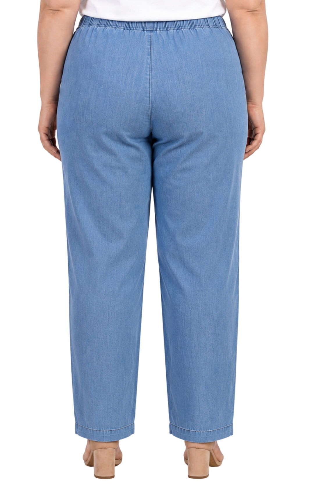 Women's Lightweight Pull-On Denim Jeans — Elastic Waist No Zipper - Fabs things