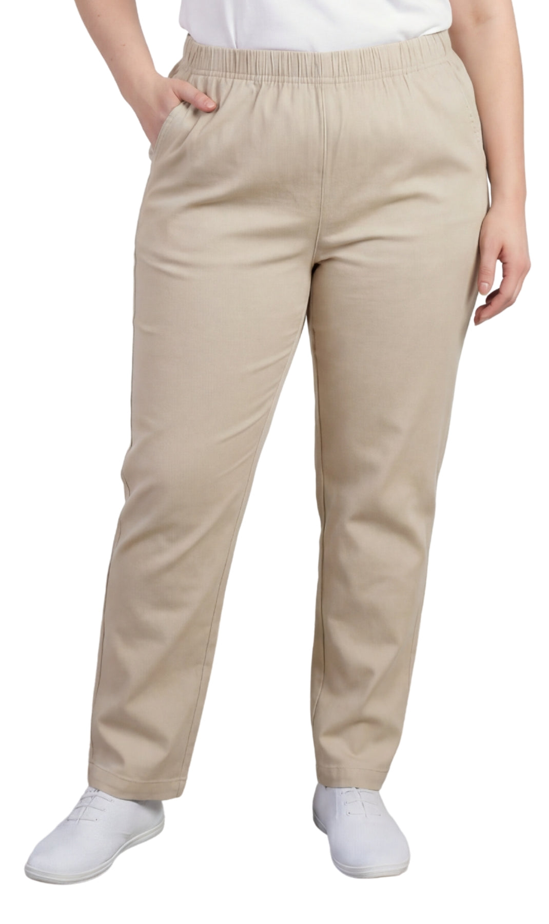Women's Lightweight Pull-On Denim Jeans — Elastic Waist No Zipper - Fabs things