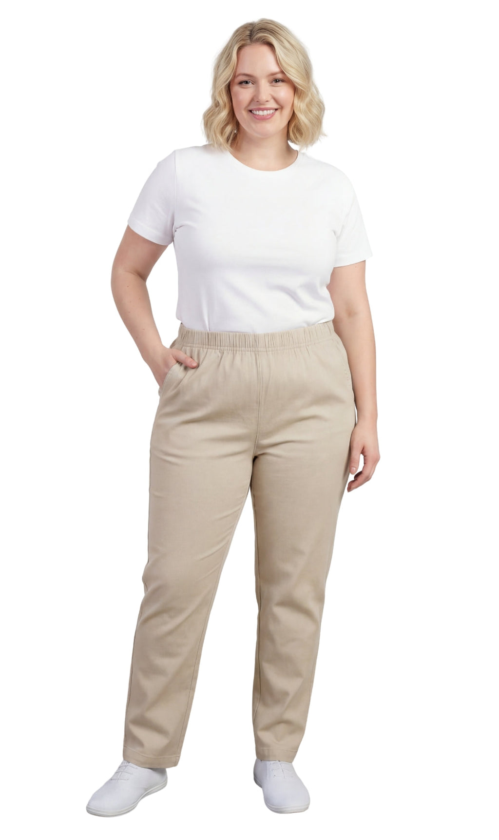 Women's Lightweight Pull-On Denim Jeans — Elastic Waist No Zipper - Fabs things