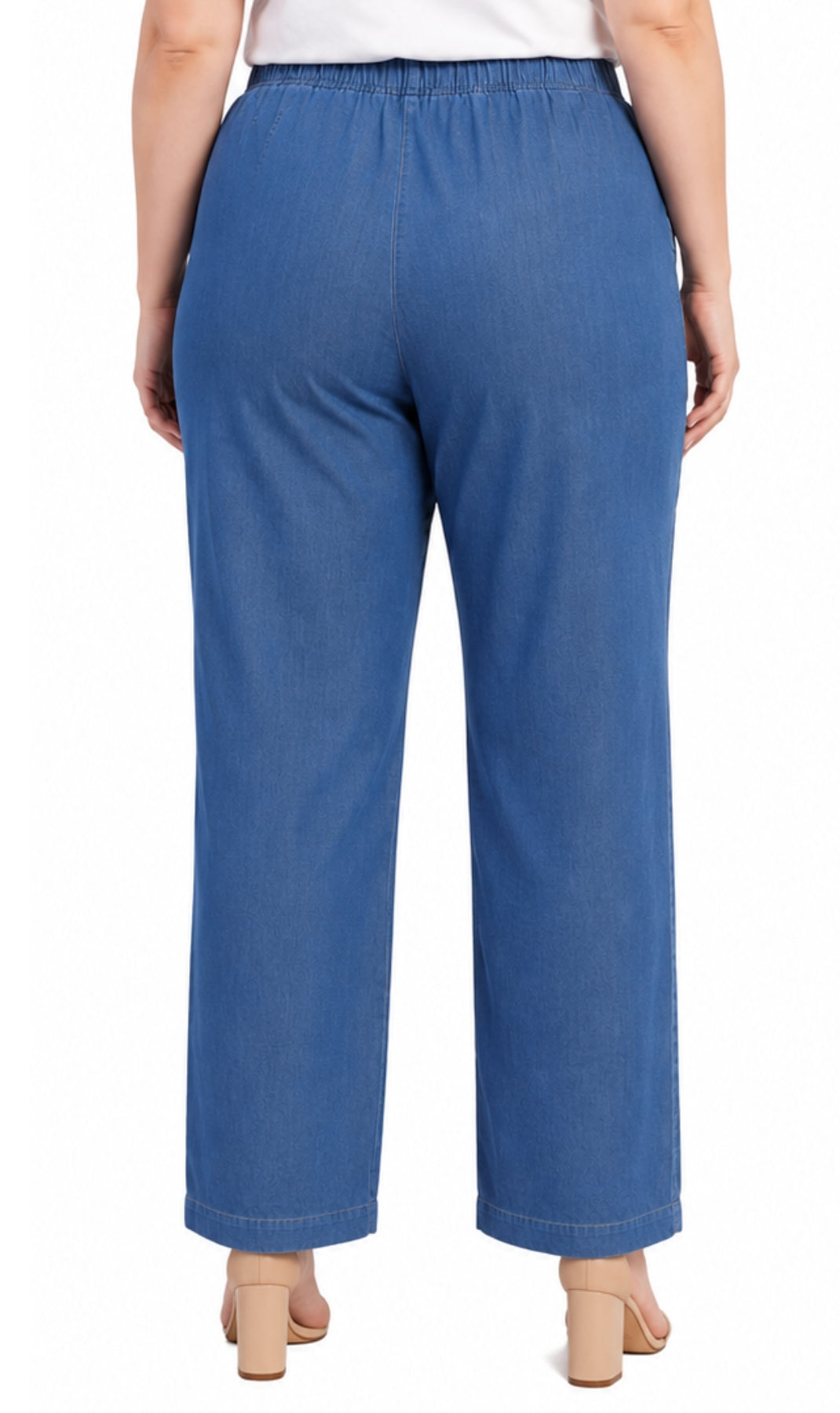 Women's Lightweight Pull-On Denim Jeans — Elastic Waist No Zipper - Fabs things