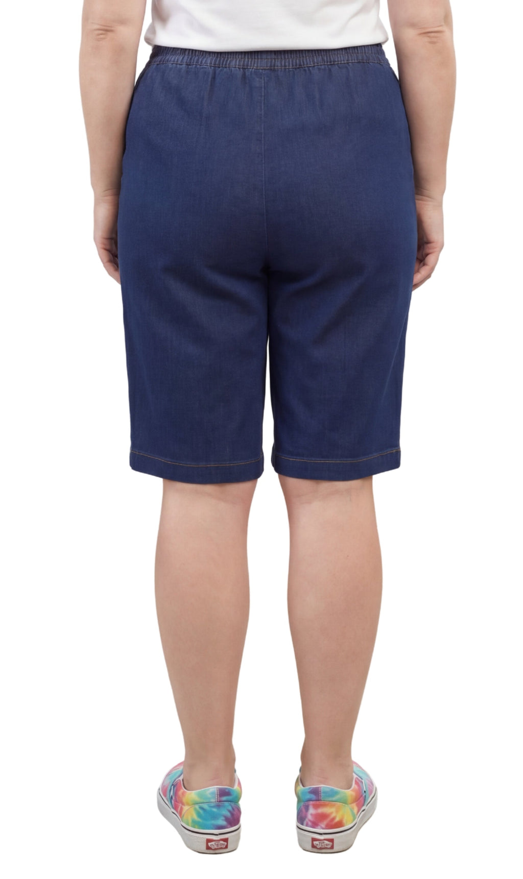 Women's Easy Pull-On Bermuda Shorts in Denim and Twill - Fabs things