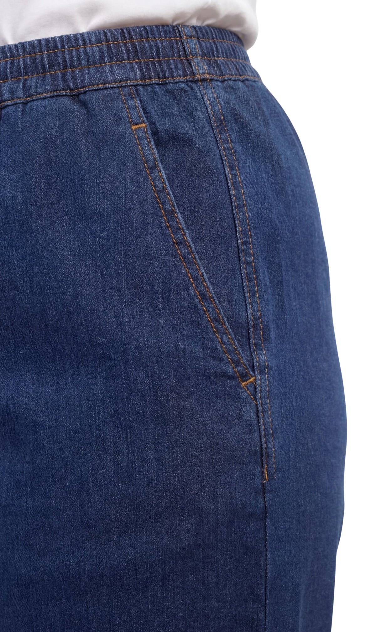Women's Easy Pull-On Bermuda Shorts in Denim and Twill - Fabs things