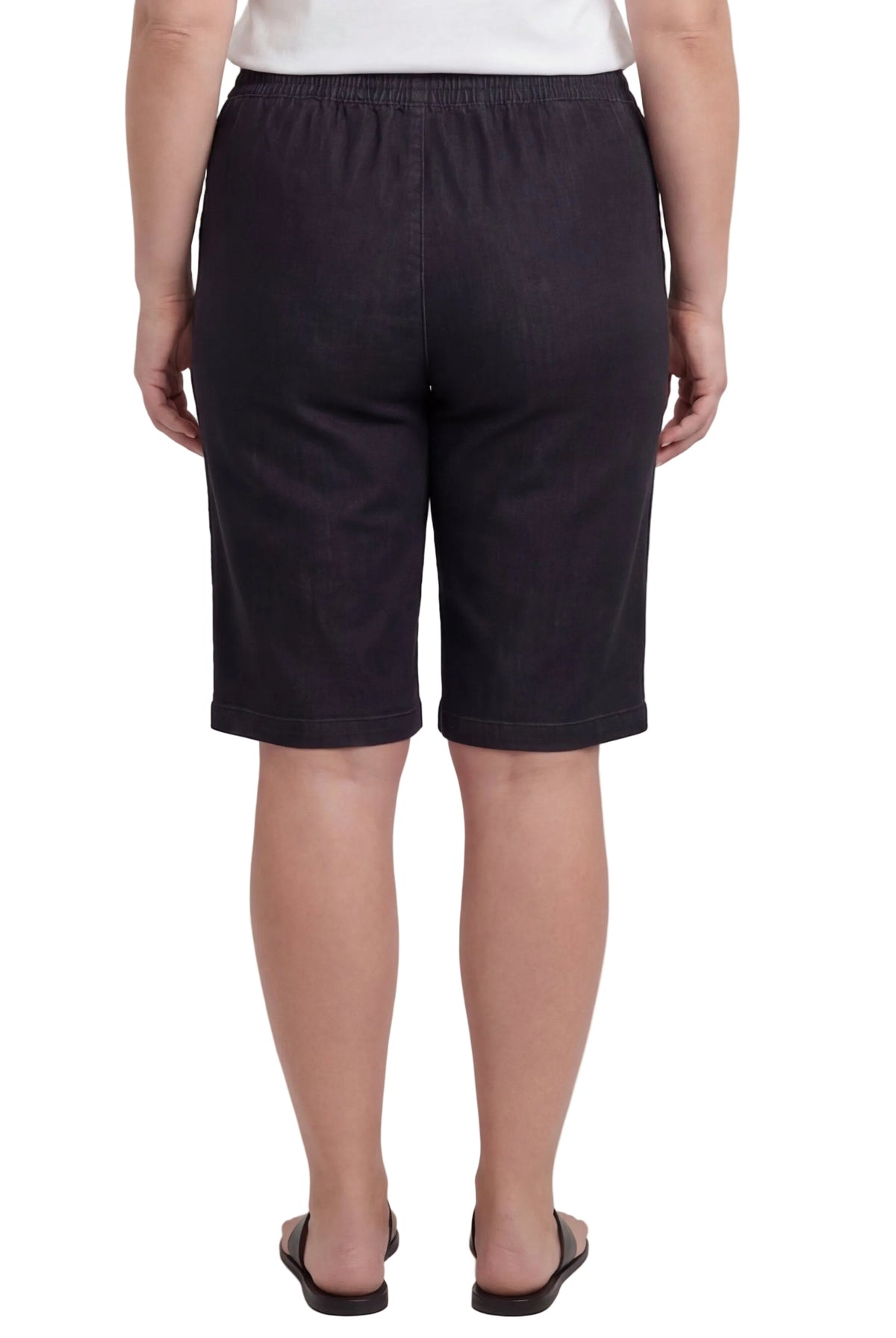 Women's Easy Pull-On Bermuda Shorts in Denim and Twill - Fabs things