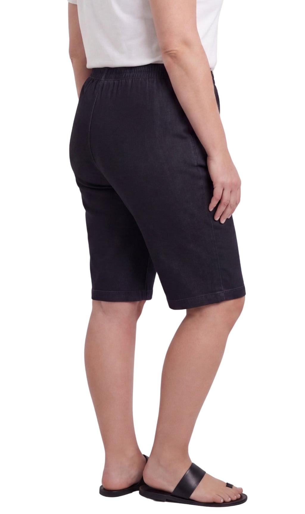 Women's Easy Pull-On Bermuda Shorts in Denim and Twill - Fabs things