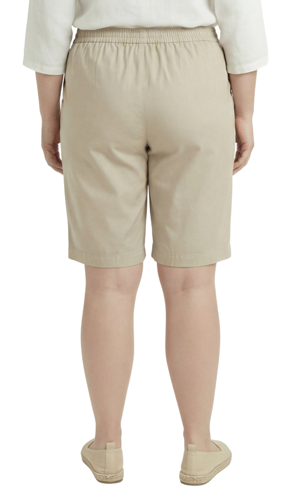 Women's Pull-On Denim and Twill Shorts — Stretch Waist No Zipper - Fabs things