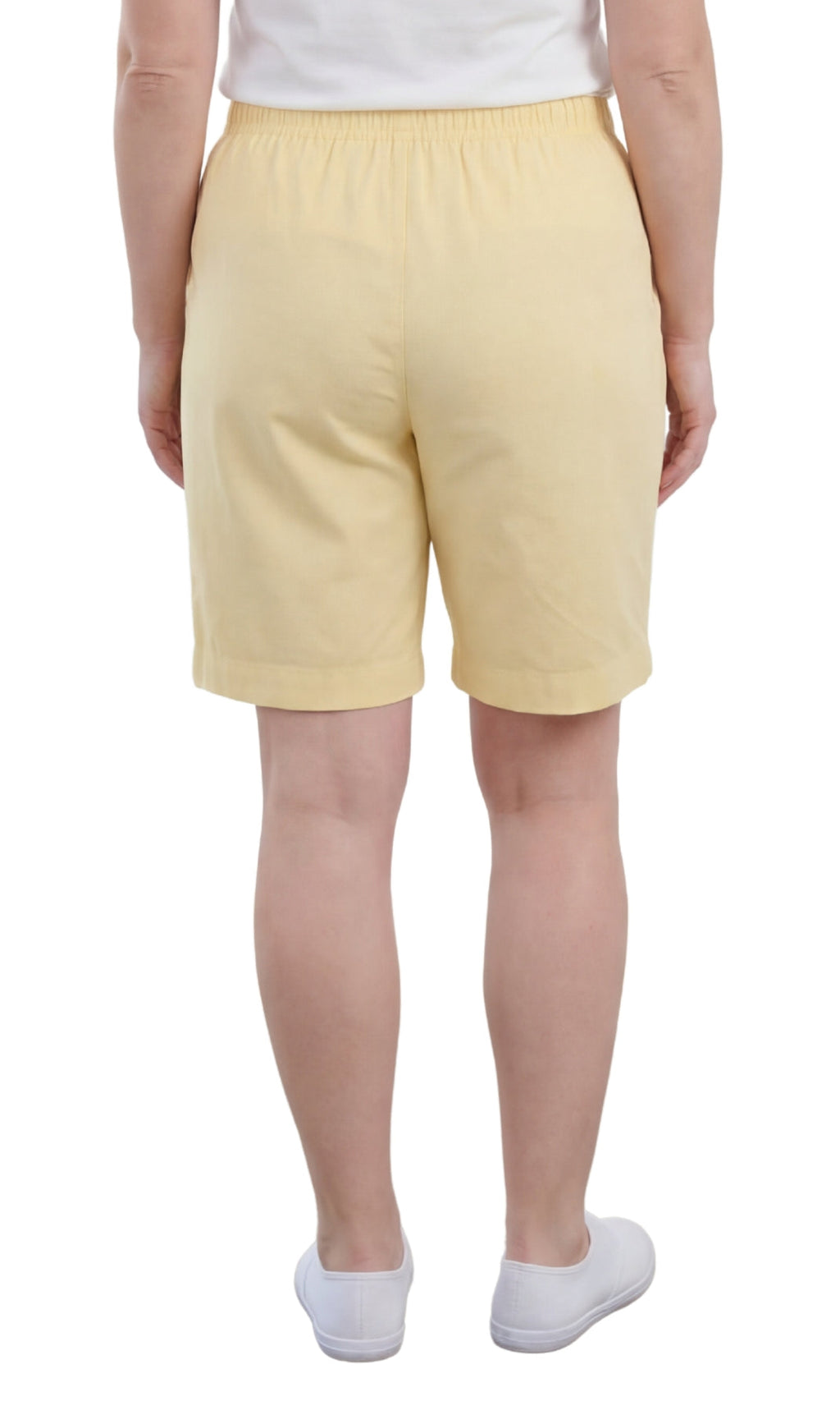 Women's Pull-On Denim and Twill Shorts — Stretch Waist No Zipper - Fabs things