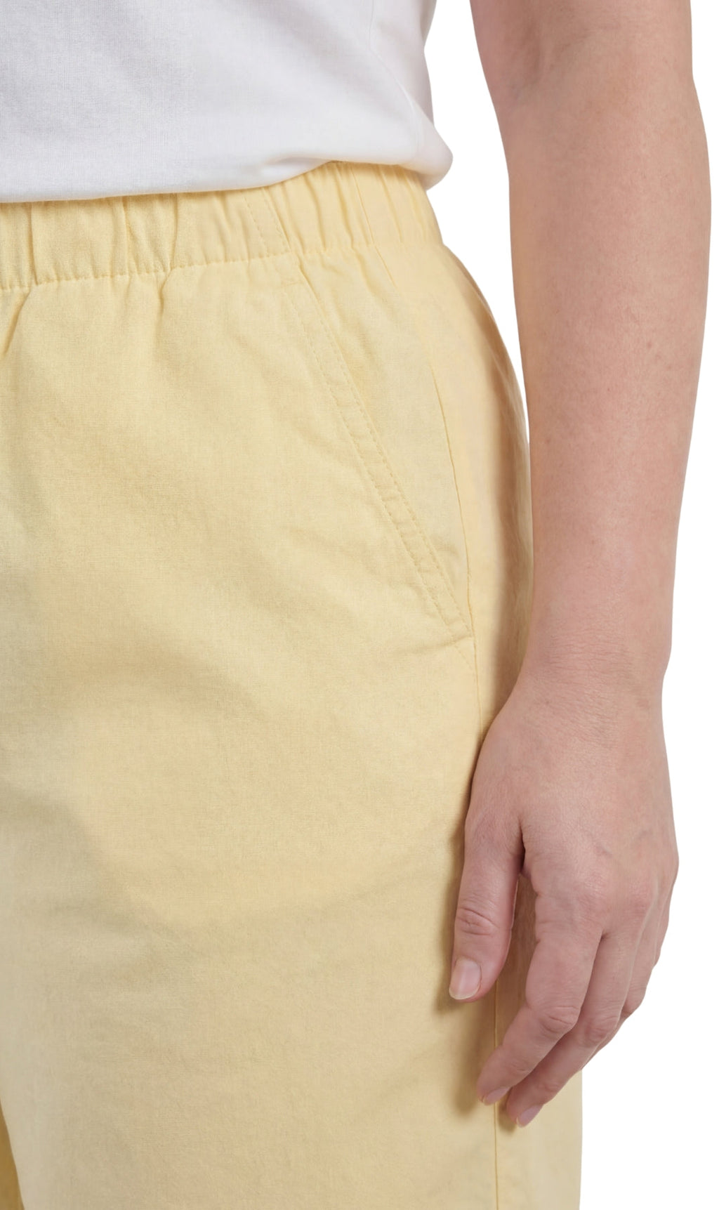 Women's Pull-On Denim and Twill Shorts — Stretch Waist No Zipper - Fabs things