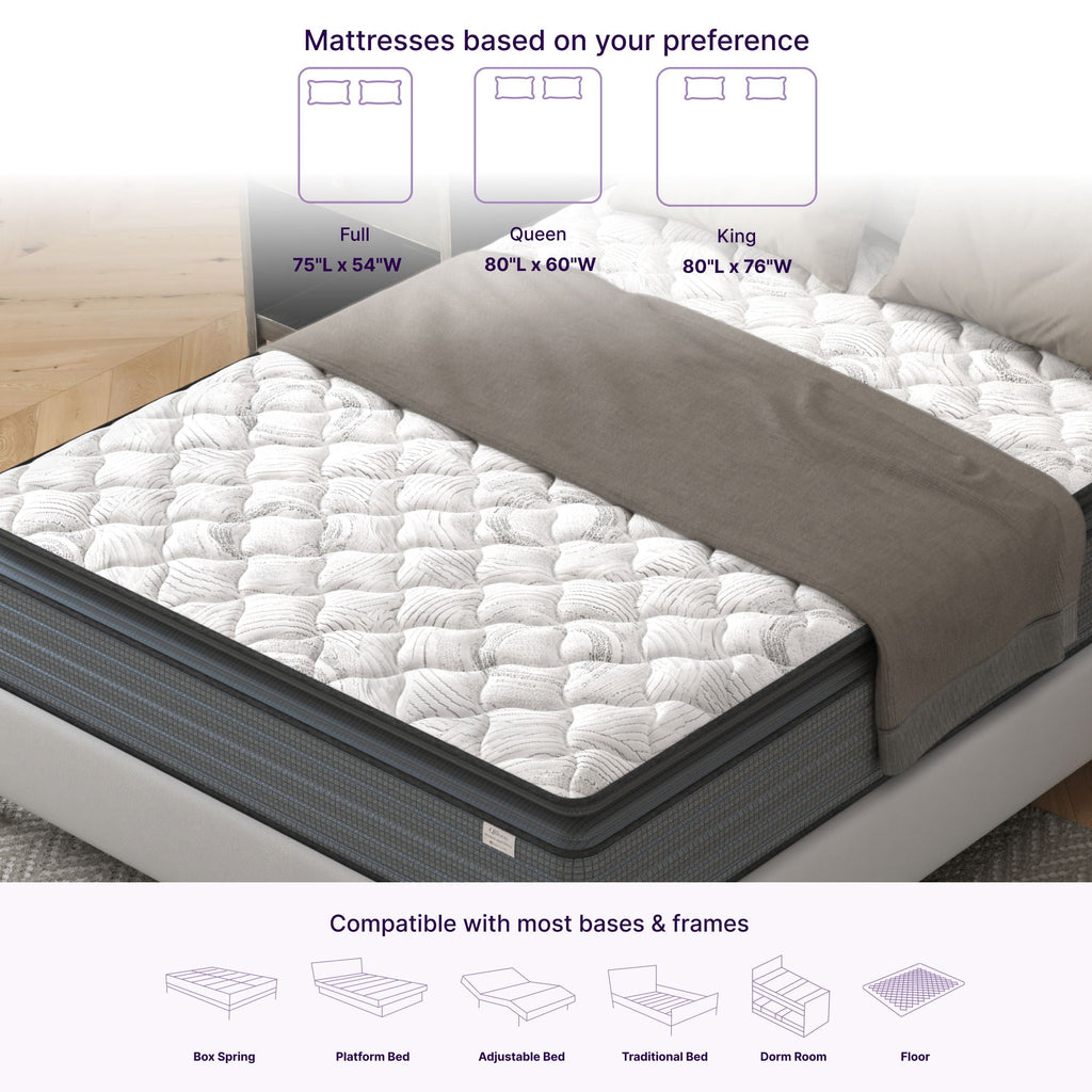 Isabella - 14" Hybrid Pillow Top Mattress - Fabs things
