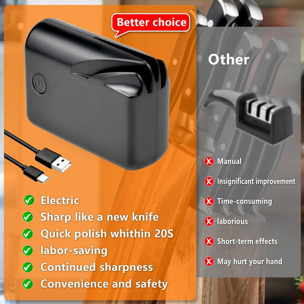 Electric Knife Sharpener, Professional Knife Sharpener for Home, Stages for Kitchen Knives Quick Sharpening & Polishing - Fabs things