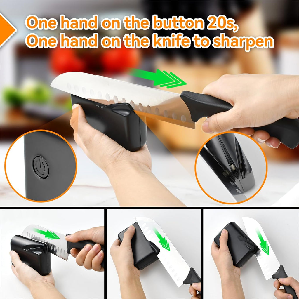 Electric Knife Sharpener, Professional Knife Sharpener for Home, Stages for Kitchen Knives Quick Sharpening & Polishing - Fabs things