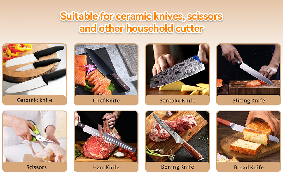Electric Knife Sharpener, Professional Knife Sharpener for Home, Stages for Kitchen Knives Quick Sharpening & Polishing - Fabs things