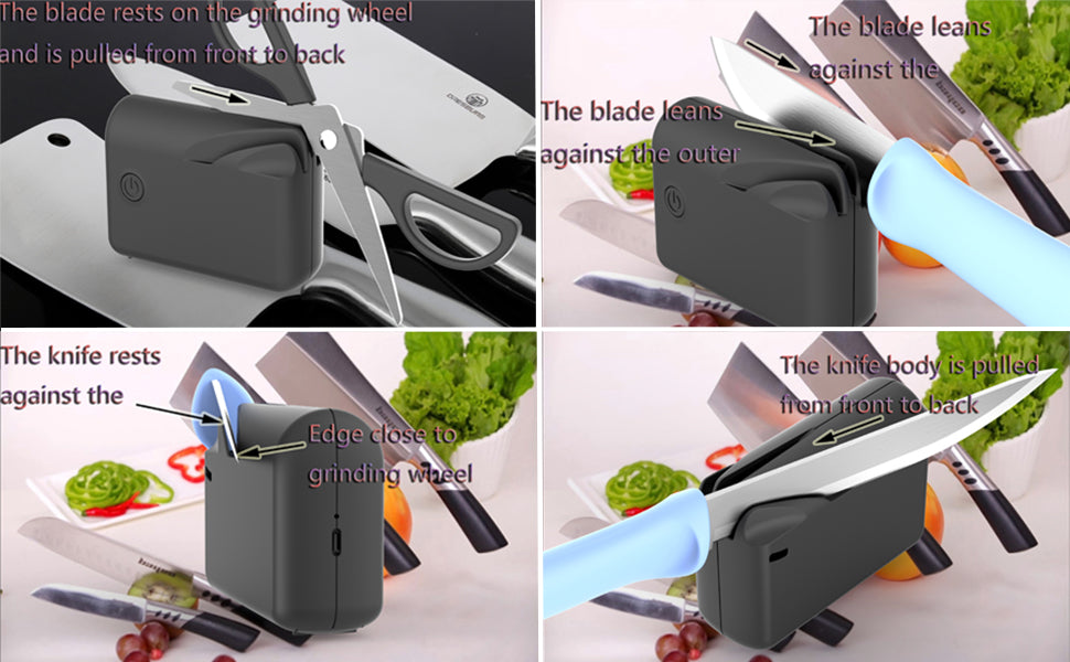 Electric Knife Sharpener, Professional Knife Sharpener for Home, Stages for Kitchen Knives Quick Sharpening & Polishing - Fabs things