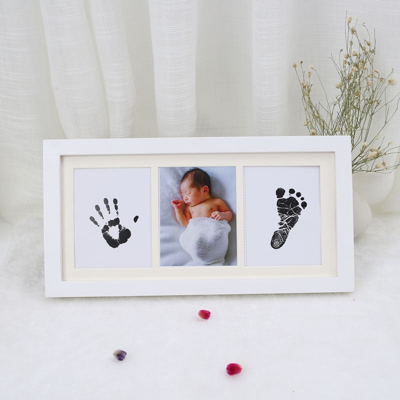 Ink Hand Foot Print Photo Frame Baby DIY Handprint Footprint Picture Frame Newborn Memorial Growing Souvenir Items Paw Print Pad - Fabs things