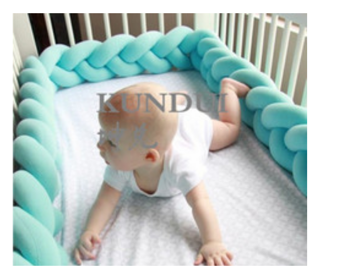 100cmBaby Bumper Bed Braid Knot Pillow Cushion Bumper for Infant Kids Crib Protector Cot Bumper Room Decor Anti-collision Bumper - Fabs things