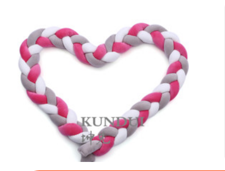 100cmBaby Bumper Bed Braid Knot Pillow Cushion Bumper for Infant Kids Crib Protector Cot Bumper Room Decor Anti-collision Bumper - Fabs things