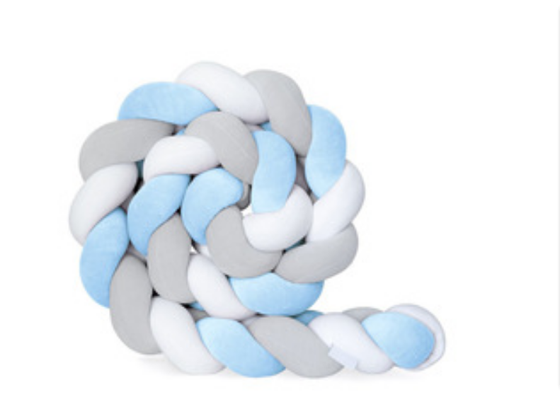 100cmBaby Bumper Bed Braid Knot Pillow Cushion Bumper for Infant Kids Crib Protector Cot Bumper Room Decor Anti-collision Bumper - Fabs things