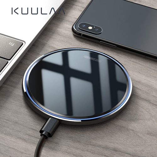 10W Qi Wireless Charger For iPhone X/XS Max XR 8 Plus Mirror Wireless Charging Pad For Samsung S9 S10+ Note 9 8 - Fabs things