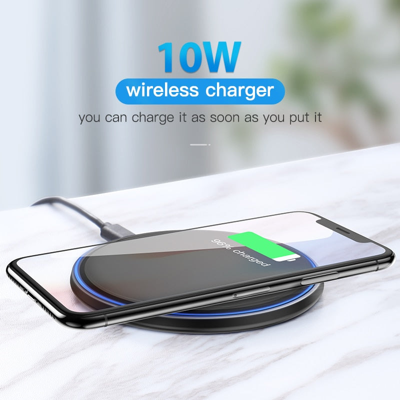 10W Qi Wireless Charger For iPhone X/XS Max XR 8 Plus Mirror Wireless Charging Pad For Samsung S9 S10+ Note 9 8 - Fabs things