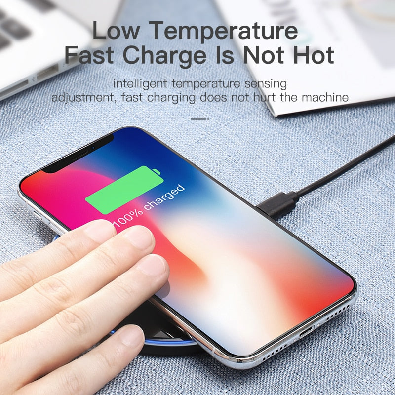 10W Qi Wireless Charger For iPhone X/XS Max XR 8 Plus Mirror Wireless Charging Pad For Samsung S9 S10+ Note 9 8 - Fabs things