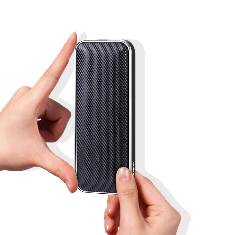 Bluetooth speaker wireless speaker square double speaker mini pocket portable metal ultra-thin exquisite bluetooth speaker - Fabs things