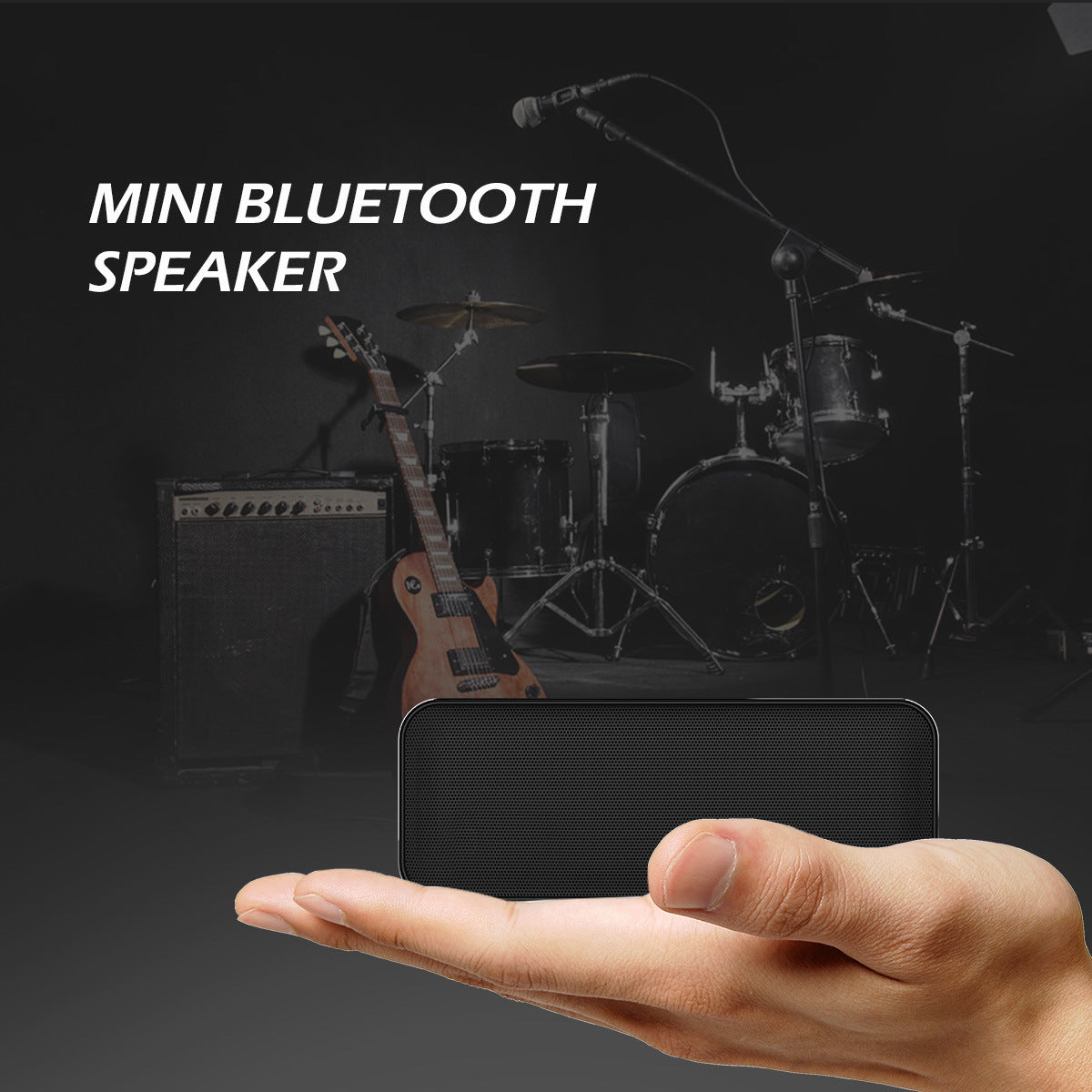 Bluetooth speaker wireless speaker square double speaker mini pocket portable metal ultra-thin exquisite bluetooth speaker - Fabs things