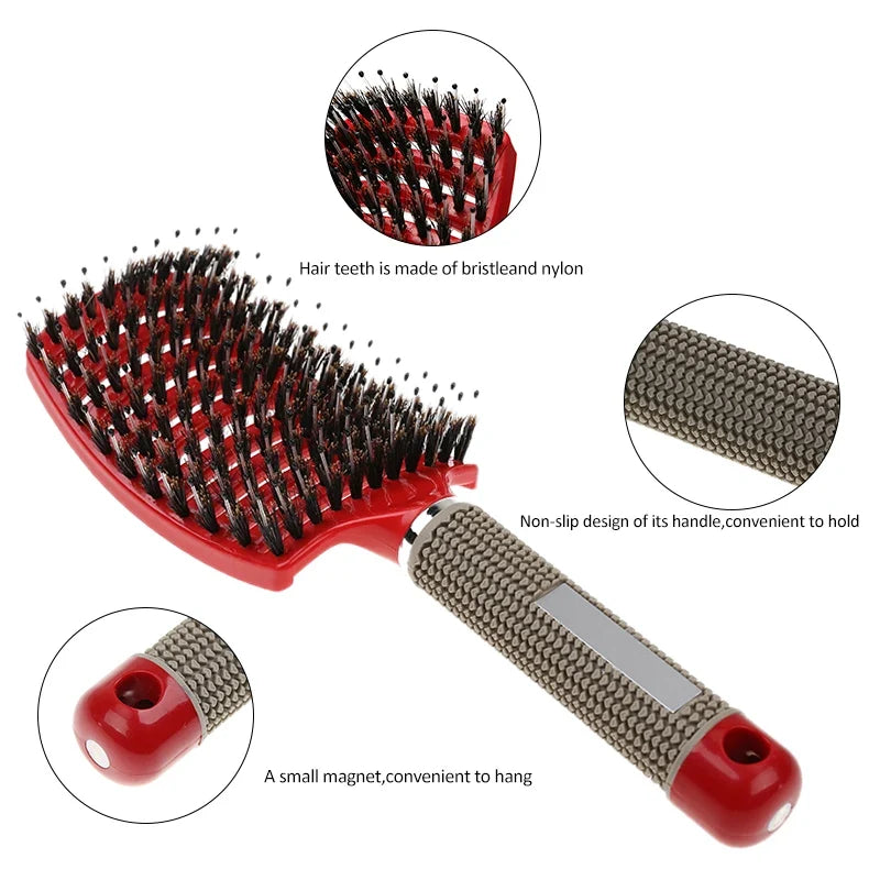 Detangle Hairbrush Women Wet Comb Hair Brush Professional Hair Brush Massage Comb Brush for Hair Hairdresser Hairdressing Tools - Fabs things