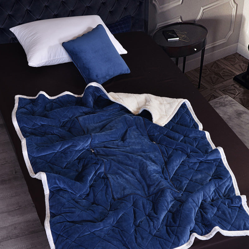 2 in 1 Flannel Cushion Blanket car sofa lumbar throw pillow air conditioning blanket foldable patchwork quilt blanket Bedding - Fabs things
