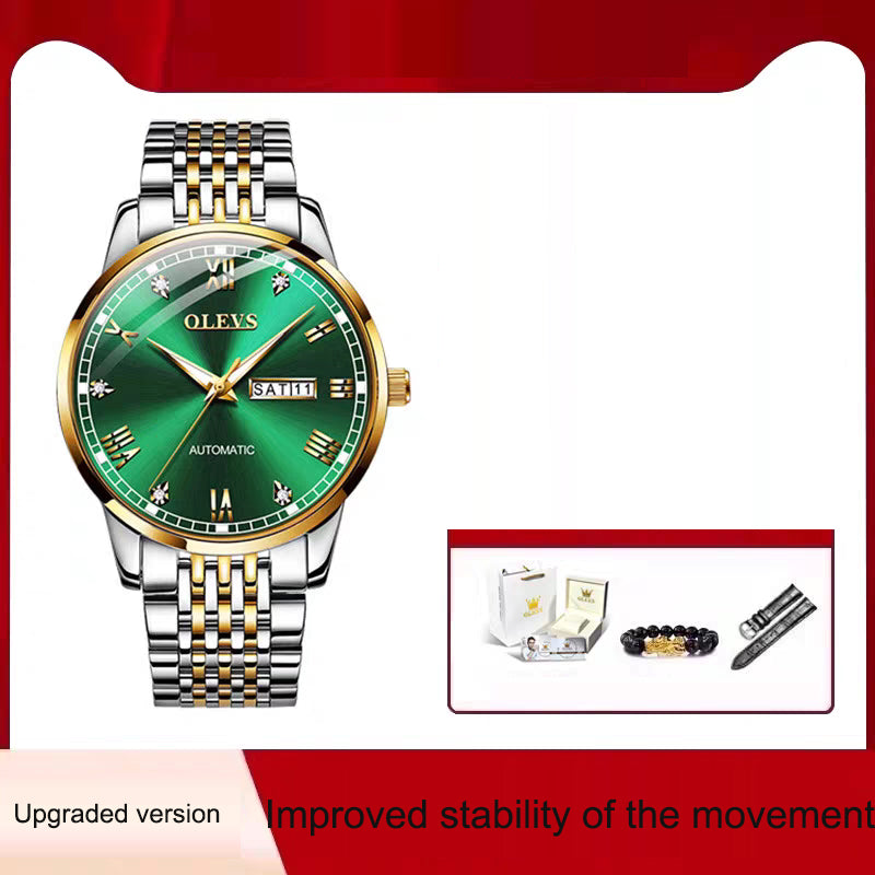 Men's Watch Men's Mechanical Watch Fully Automatic Simple Wind Waterproof Night Light Watch - Fabs things