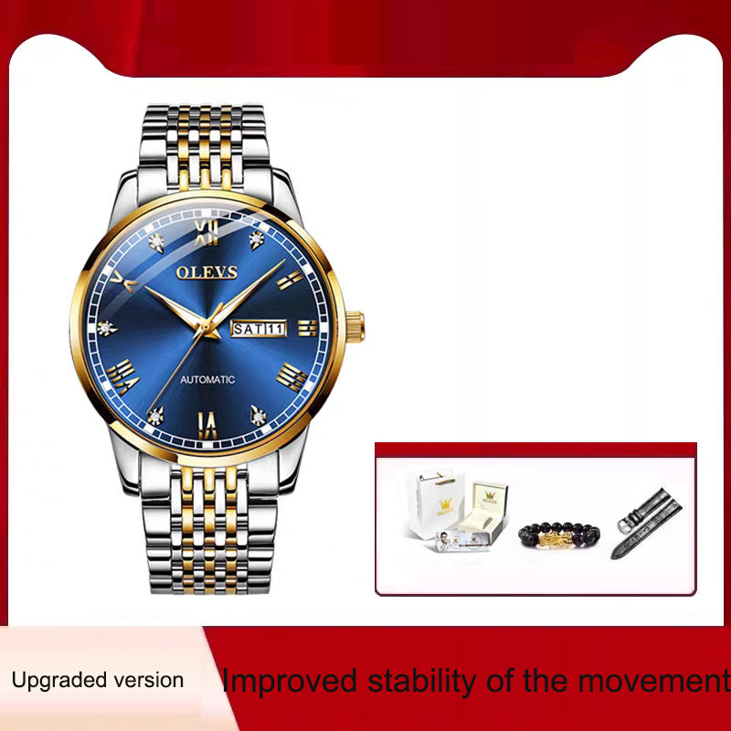 Men's Watch Men's Mechanical Watch Fully Automatic Simple Wind Waterproof Night Light Watch - Fabs things