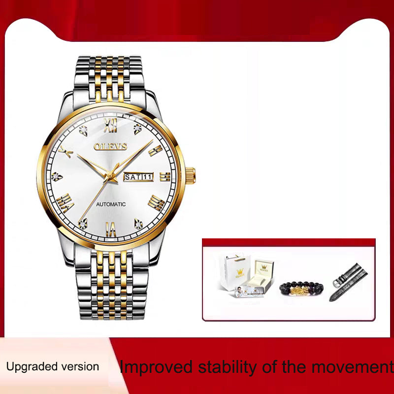 Men's Watch Men's Mechanical Watch Fully Automatic Simple Wind Waterproof Night Light Watch - Fabs things