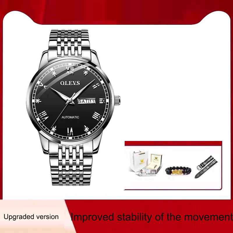 Men's Watch Men's Mechanical Watch Fully Automatic Simple Wind Waterproof Night Light Watch - Fabs things