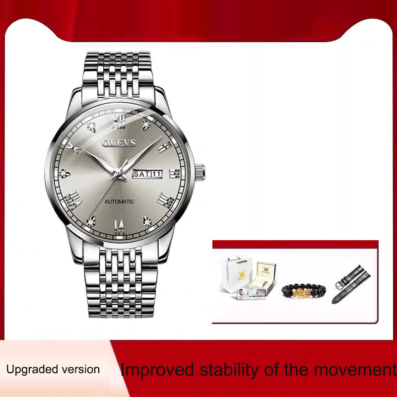 Men's Watch Men's Mechanical Watch Fully Automatic Simple Wind Waterproof Night Light Watch - Fabs things