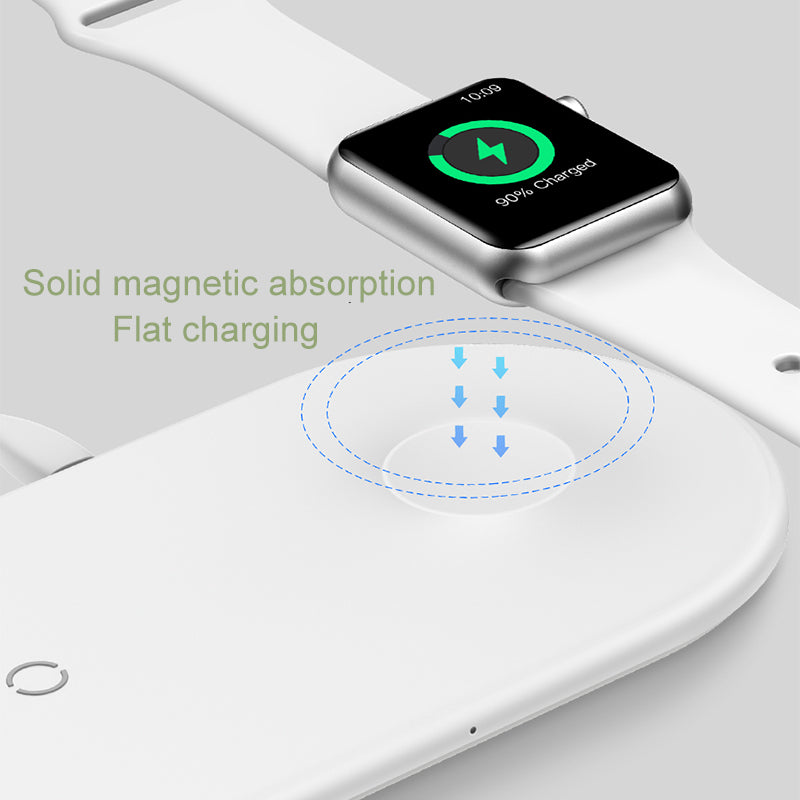 Baseus 2 in 1 Wireless Charger Pad For Apple Watch iPhone X Xs Max XR Desktop Fast Wireless Charging Charger Born for Apple Fans - Fabs things
