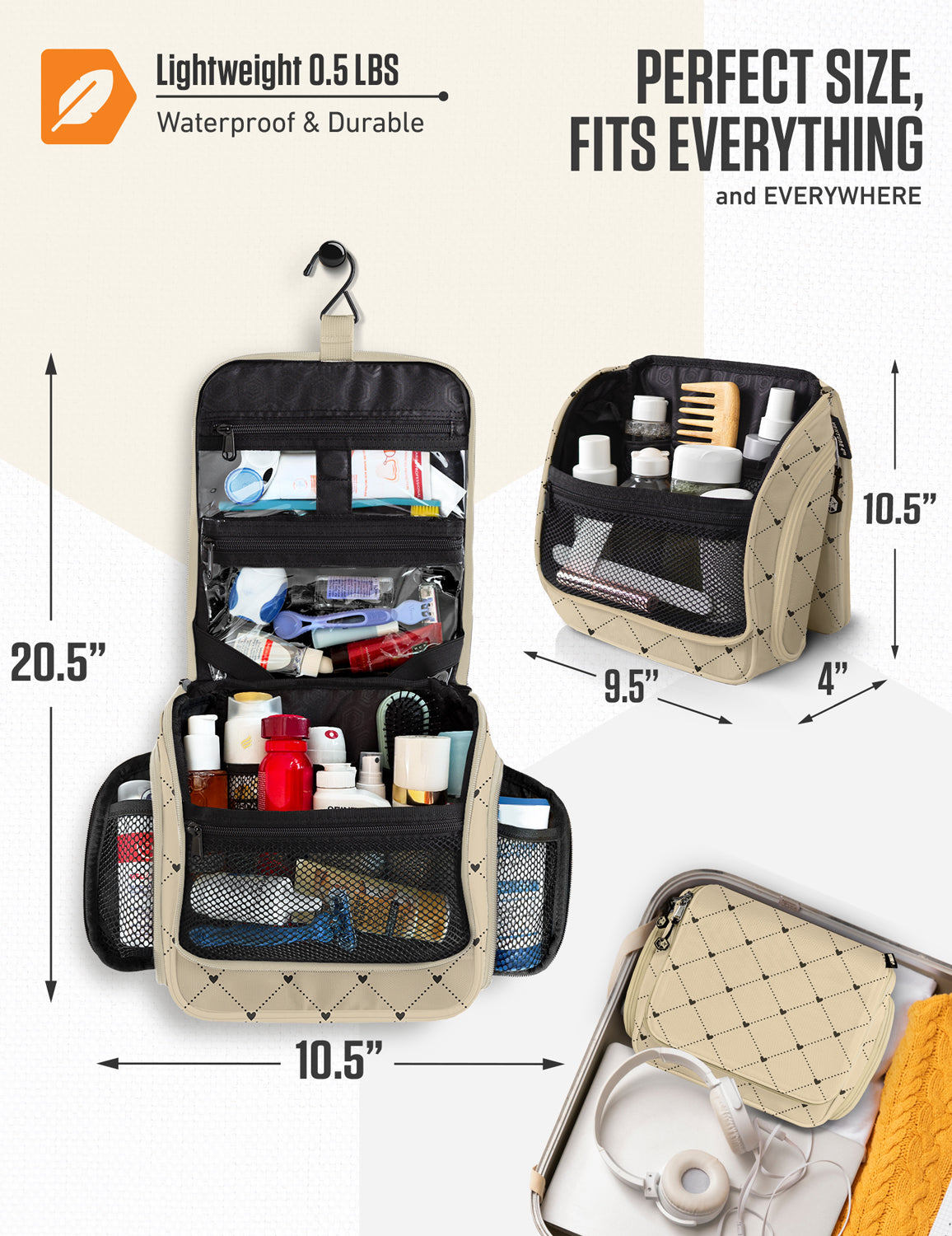 Hanging Travel Toiletry Bag - Fabs things
