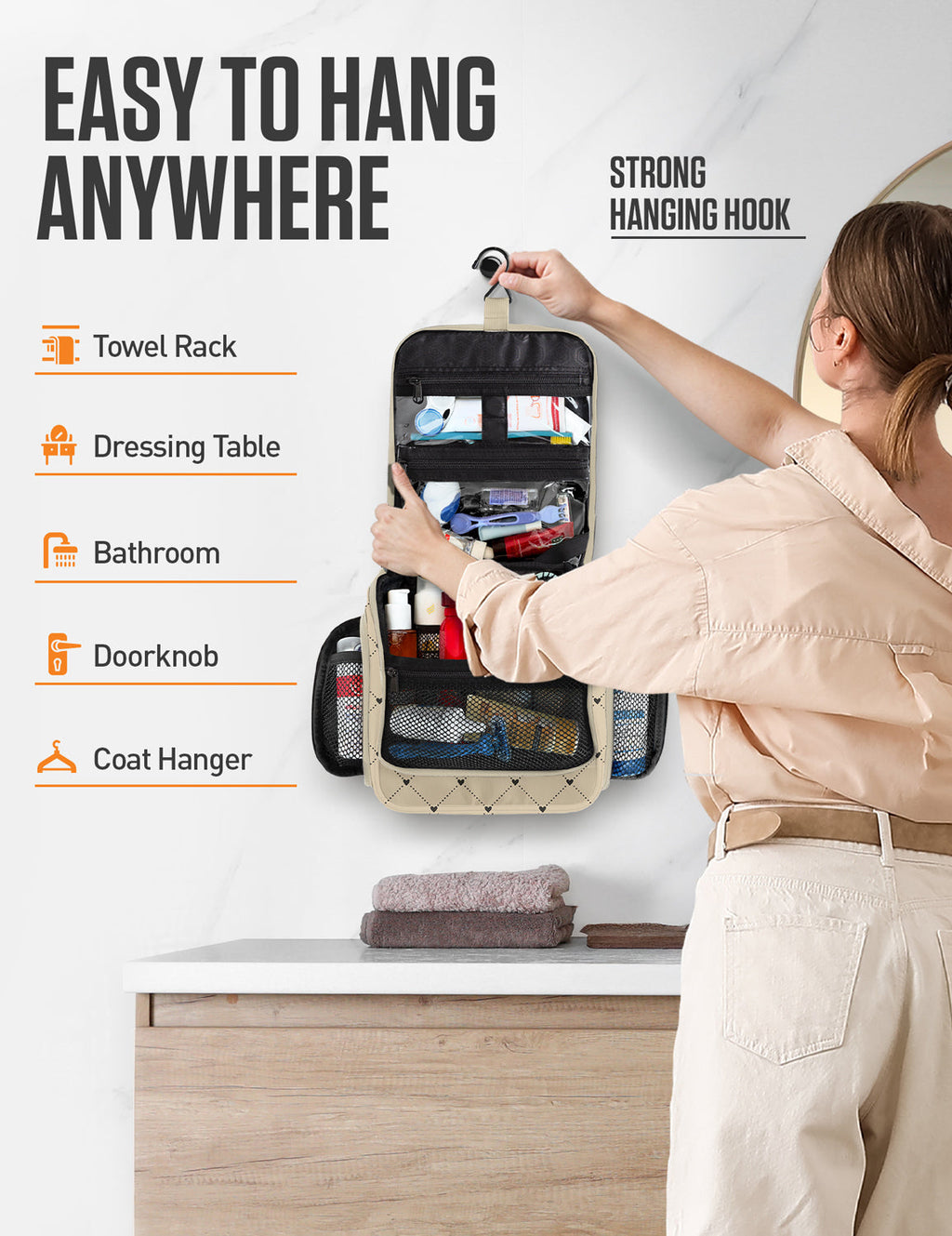 Hanging Travel Toiletry Bag - Fabs things