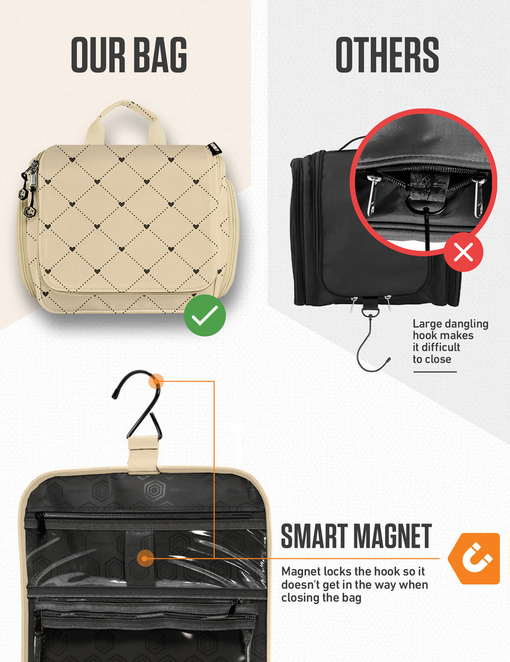 Hanging Travel Toiletry Bag - Fabs things
