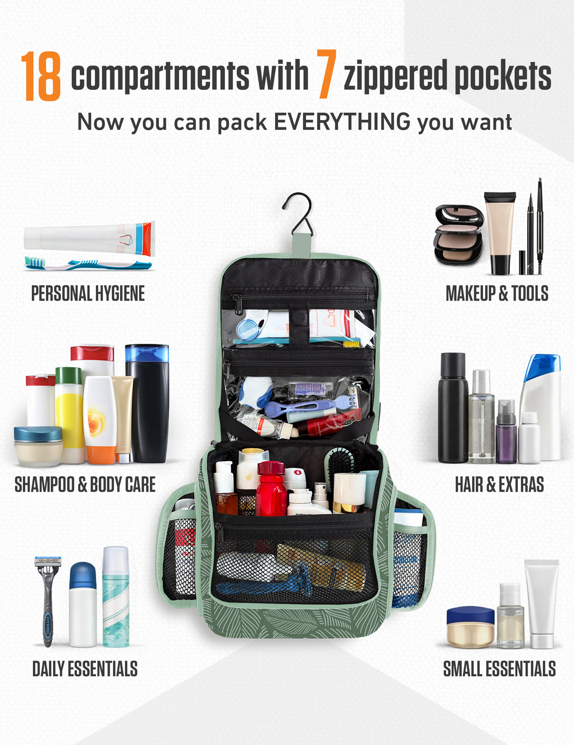 Hanging Travel Toiletry Bag - Fabs things
